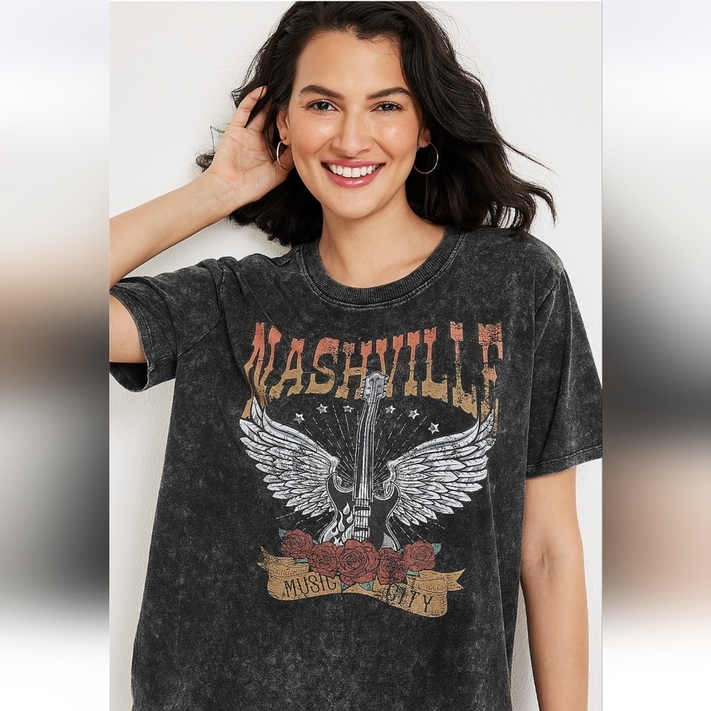 Maurices Nashville Boyfriend Graphic Tee, Size XL